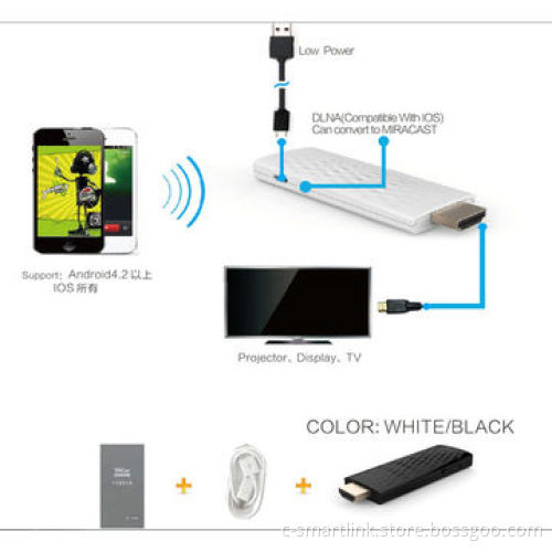 Factory supplier fastest Wi-Fi dongle display AirPlay mirror Miracast Dlna iOS HDMI to VGA optical A